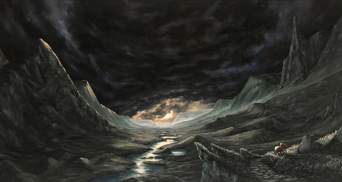 Les Grandes Vacances 1, huile sur toile, 100x50cm