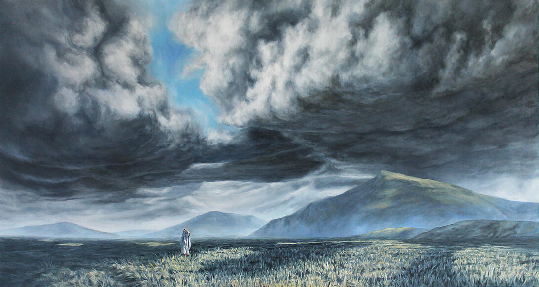 Les Grandes Vacances 2, huile sur toile, 100x50 cm